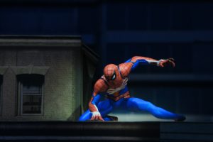 A Spider-Man statue