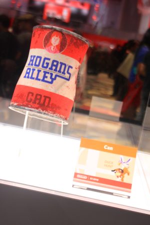 A Hogan's Alley Can statue