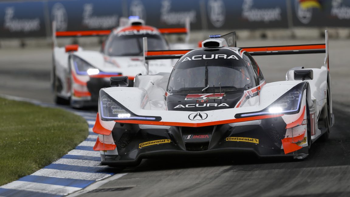 Helio Castroneves and Ricky Taylor finished second overall in their Acura Team Penske ARX-05 prototype.