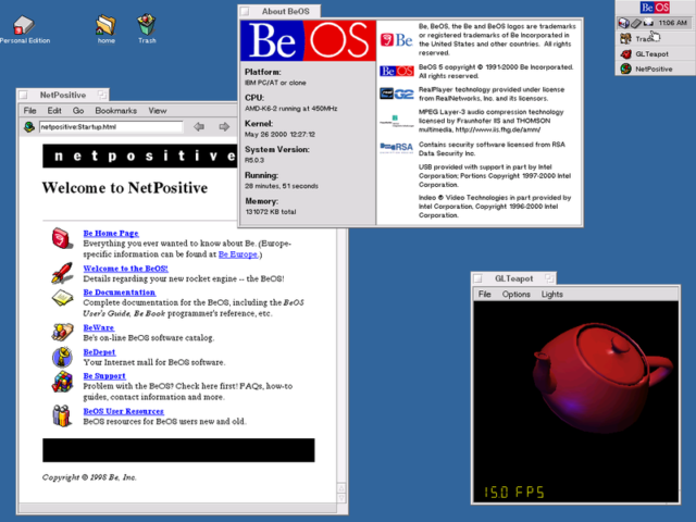 Behold, BeOS in all its glory.