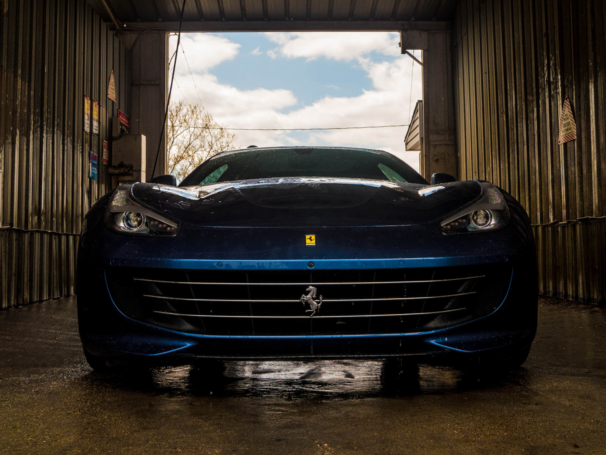 Blue Ferrari GTC4Lusso T
