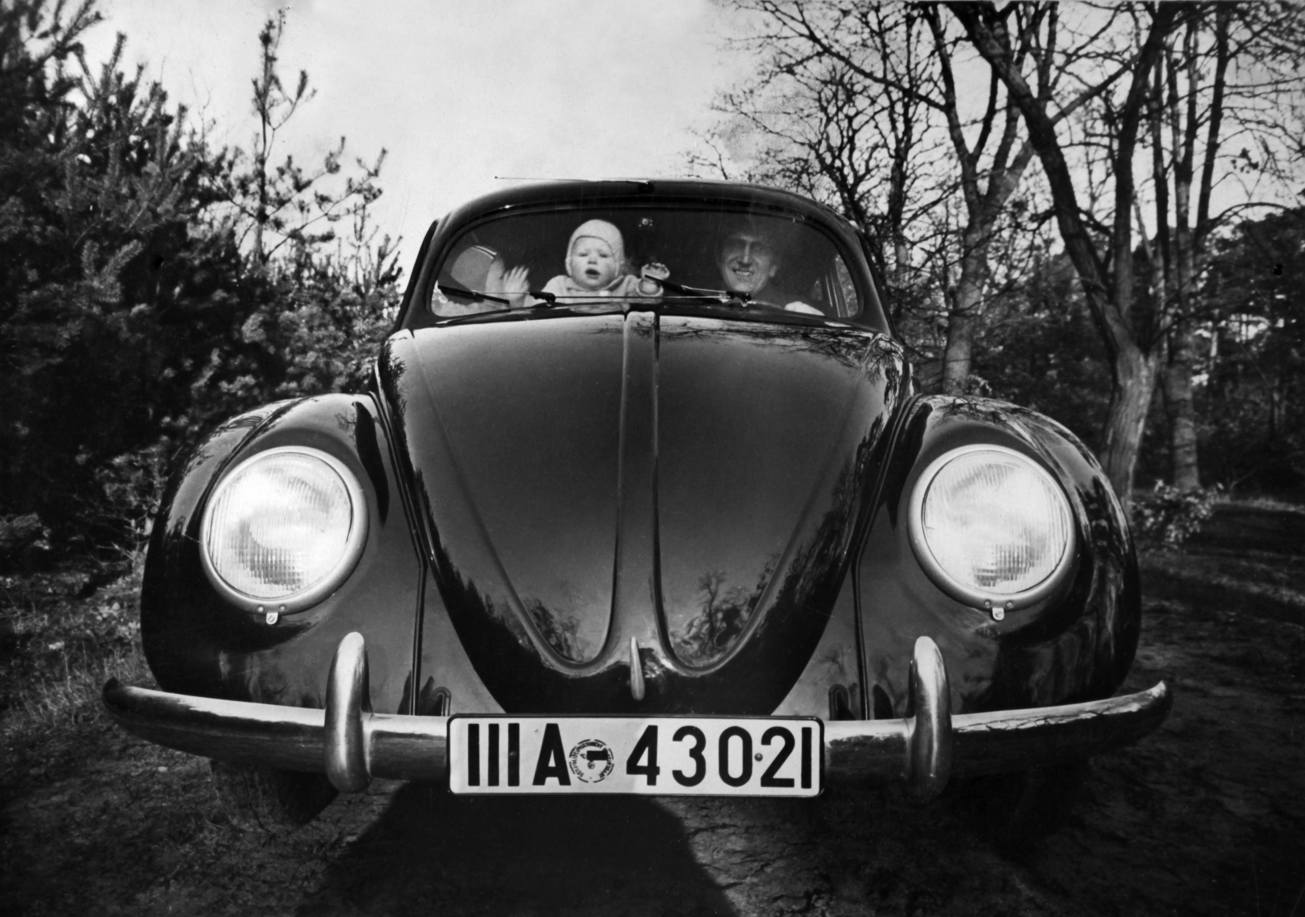 The Volkswagen Beetle at the end of the forties in Germany.