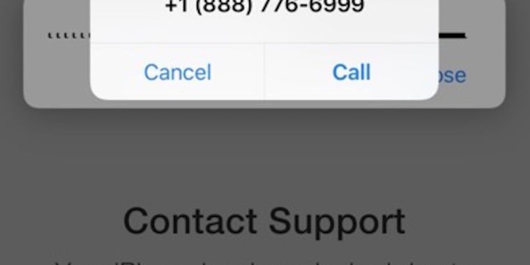 Click on this iOS phishing scam and you’ll be connected to “Apple Care ...