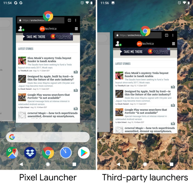 Third-party home-screen apps lose the search bar, predictive apps, and the app drawer. Booo!