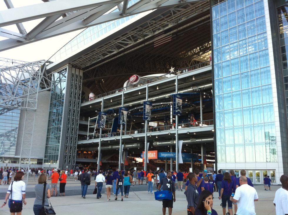 AT&T Stadium, home of the Dallas Cowboys, is part of Arlington's Entertainment District.