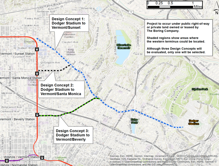 Proposed routes for the Dugout Loop.