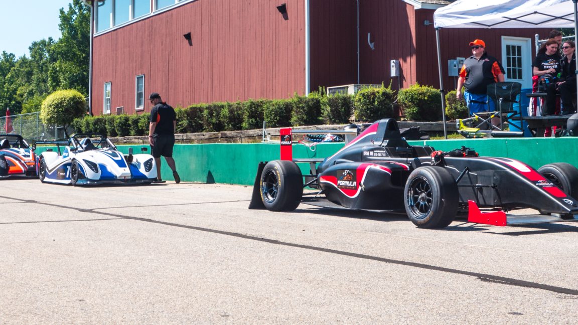 Racecars in the pitlane at VIR