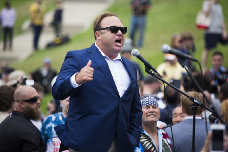 Alex Jones in Cleveland in 2016.