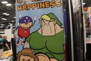 A really bulked up Link-like character