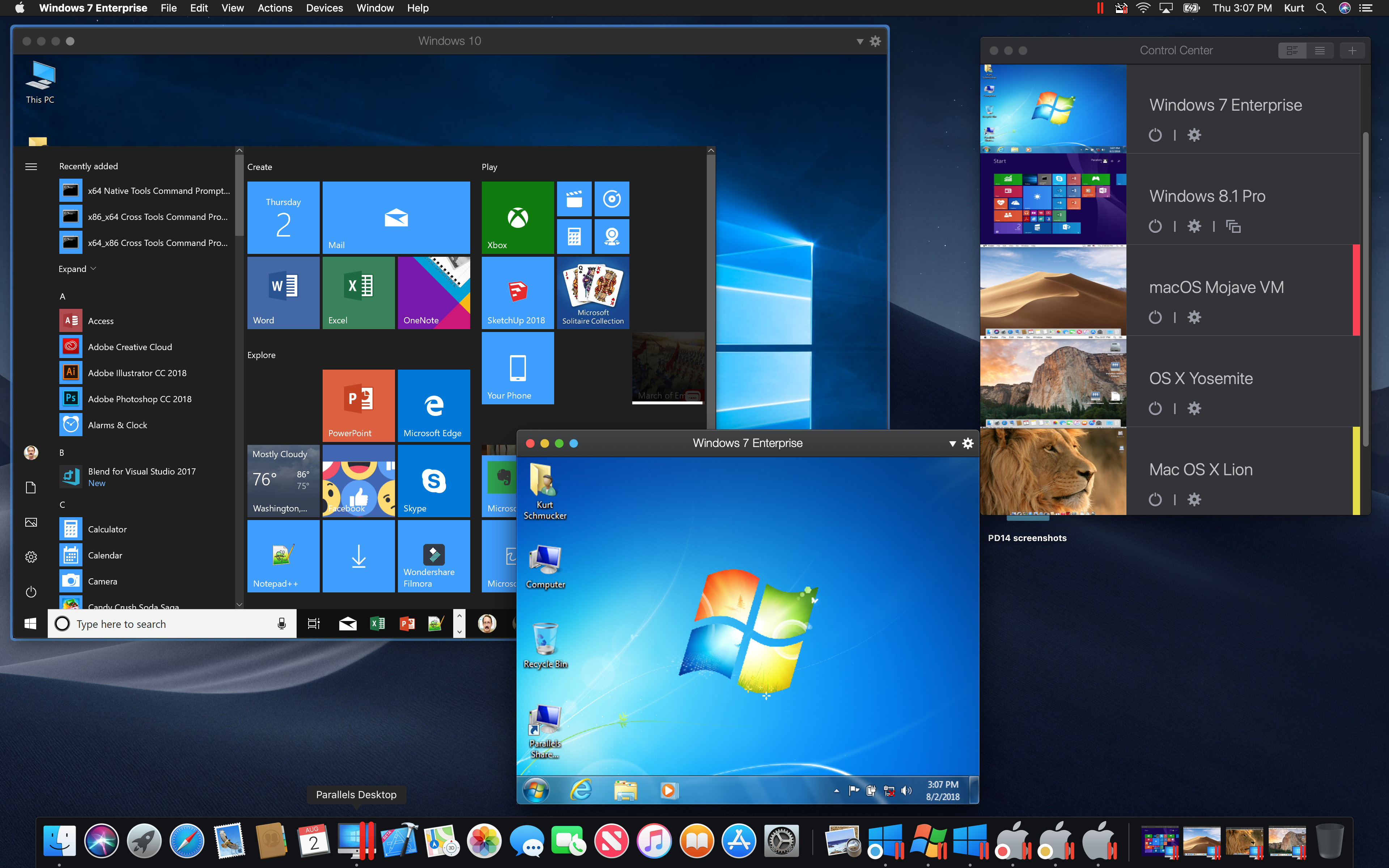 Parallels Desktop 14 is available now for Mac, and it includes 