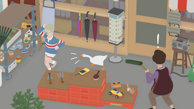 <em>Untitled Goose Game </em>is a silly puzzle game about being an annoying goose.