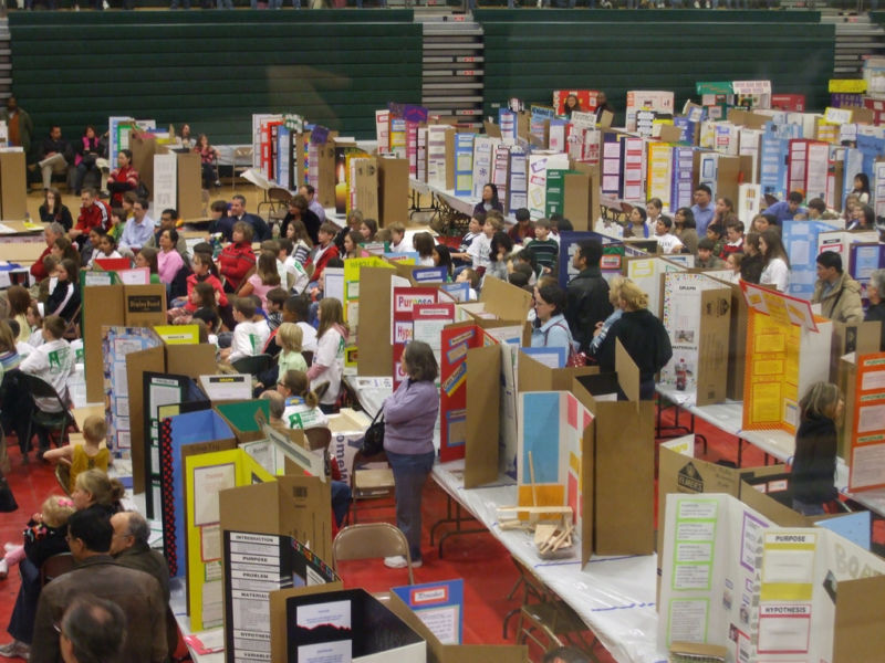 Image of people with scientific research posters.