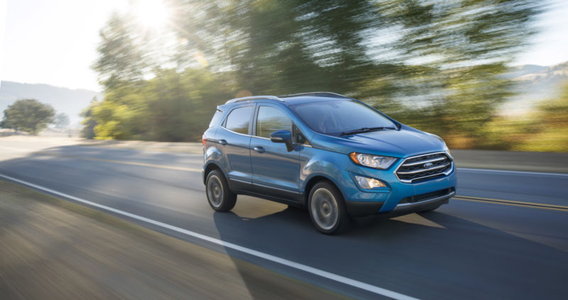 Ford EcoSport on the road