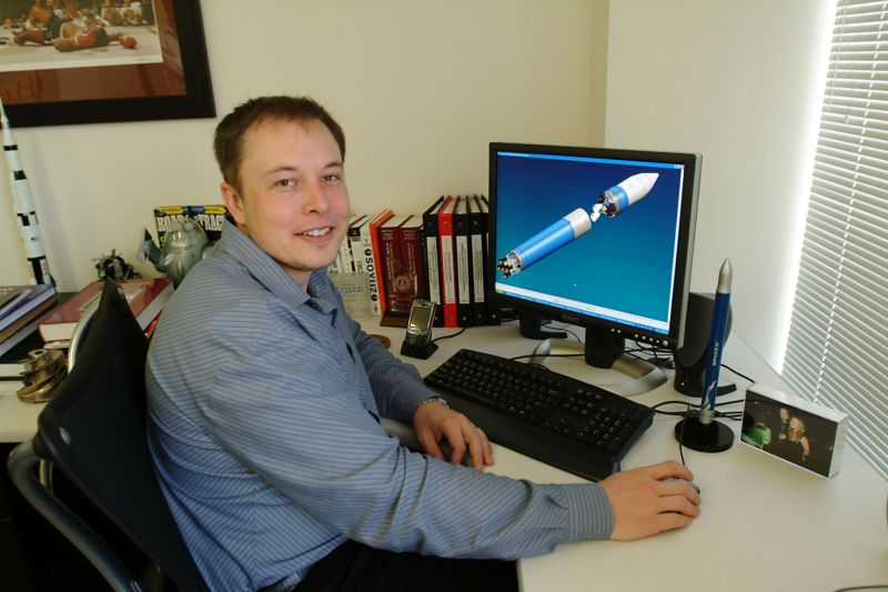 Elon Musk in 2004, the year he became chairman of the board at a tiny electric car startup called Tesla.