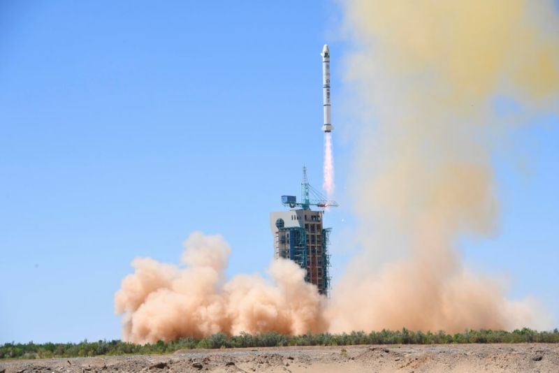 A Long March-2C rocket carrying two satellites is launched at the Jiuquan Satellite Launch Center on July 9, 2018 in Jiuquan, Gansu Province of China. (Photo by Wang Jiangbo/China News Service/VCG)