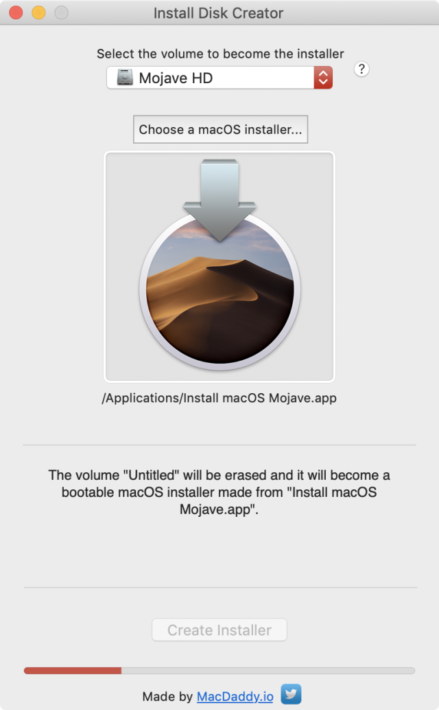 Clé USB installation Mac OS 10.14 Mojave