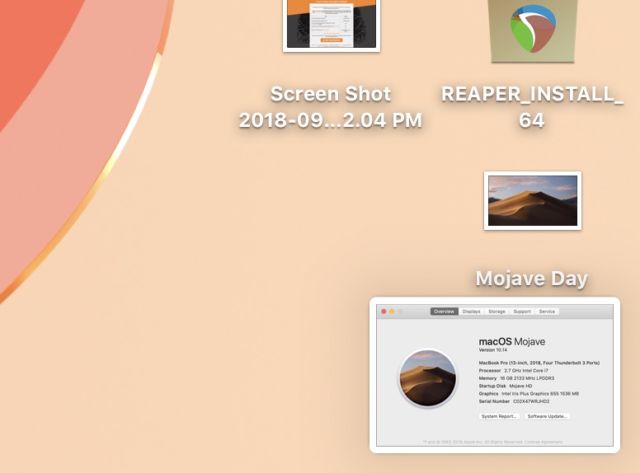 Take a screenshot in Mojave, and a thumbnail will pop up in the lower-right corner of the screen to give you a chance to quickly edit it or move it somewhere. 
