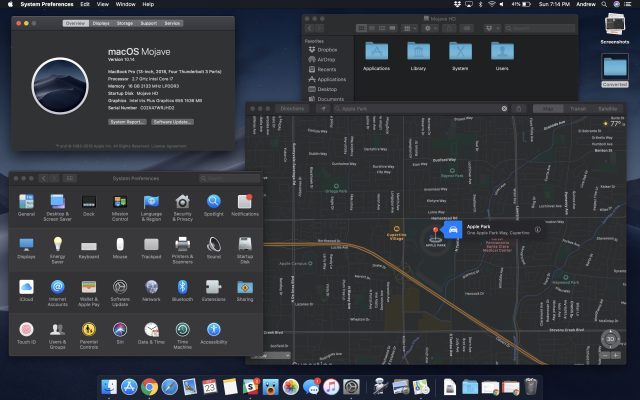 dashboard mac os mojave