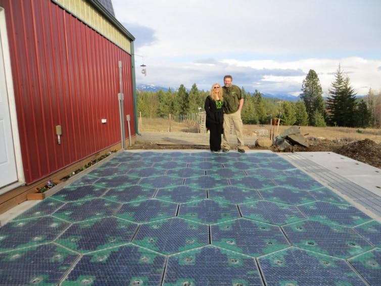 The driveway prototype which inspired Solar Roadways.