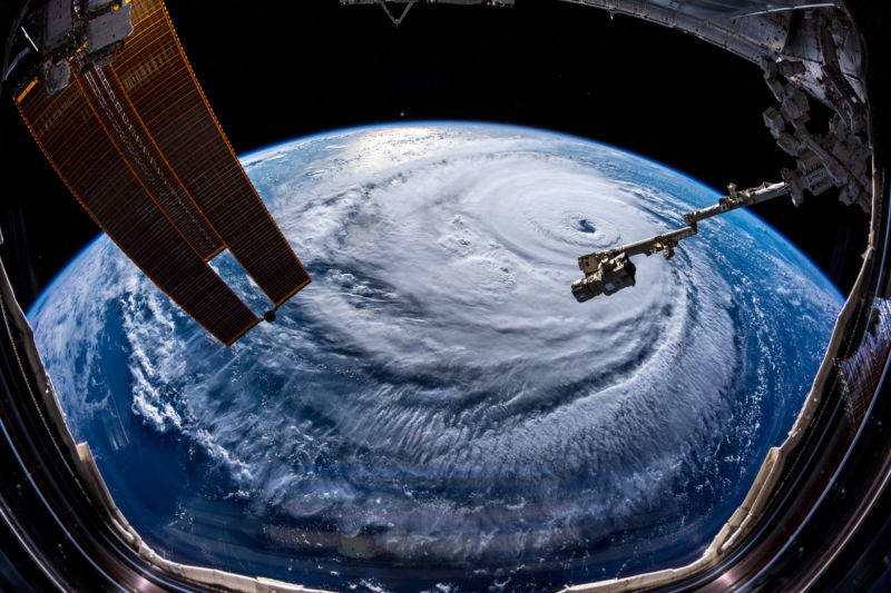 Hurricane Florence as captured from the International Space Station by astronaut Alex Gerst.