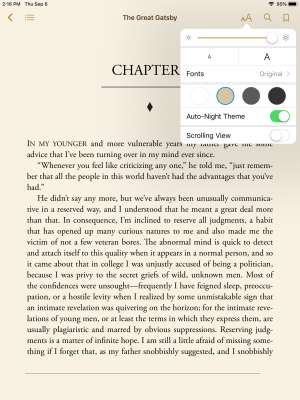 Books in iOS 12 on an iPad