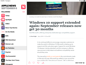 News in iOS 12 on an iPad