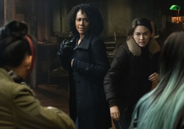 Riot Grrls: Misty Knight (Simone Missick) and Colleen Wing (Jessica Henwick) ready to kick butt in a tattoo parlor.