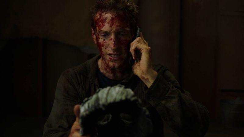 Sam (Fran Kranz) calls his buddy Chuck (Alyson Hannigan) for advice when camp counselors start getting brutally murdered.