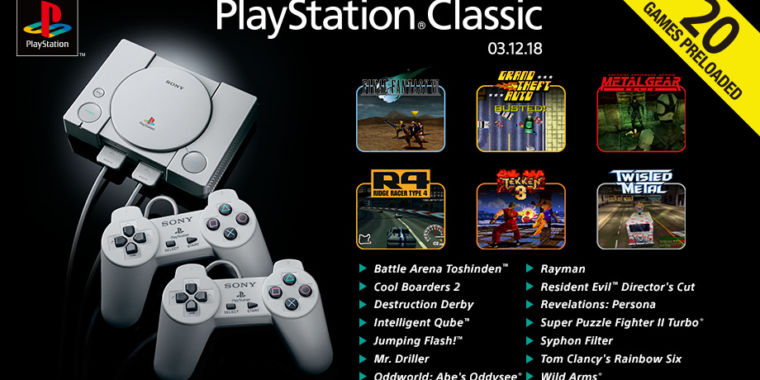 PlayStation Classic's full game list 