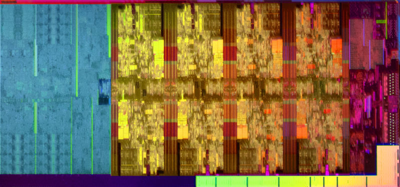 Stylized close-up image of microchip.