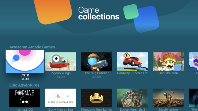 The game collections page in the Apple TV App Store.