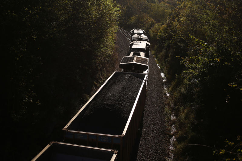 Uncovered coal trains