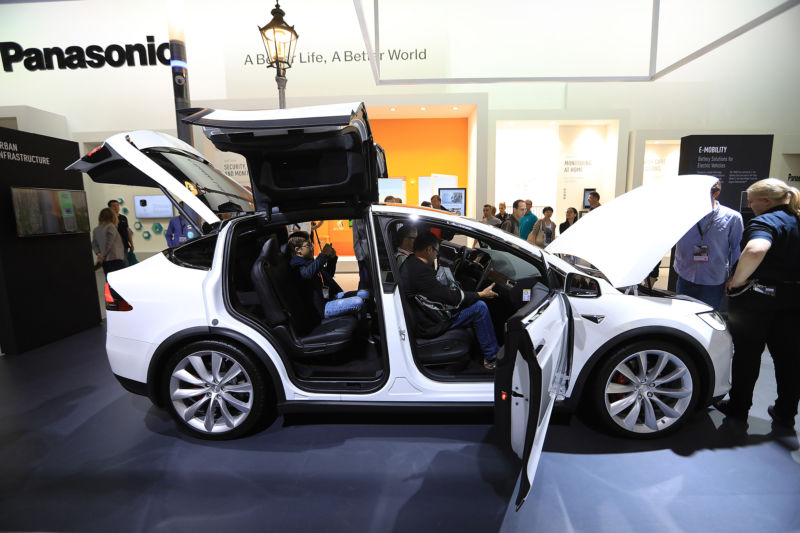 A Tesla with Panasonic batteries