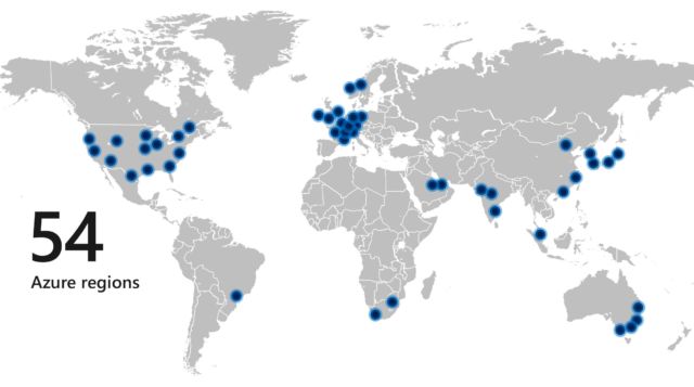 Microsoft included this map of Azure data centers in its announcement of Xcloud. These are the locations to which the service could be deployed, but don't expect it all to happen at once.