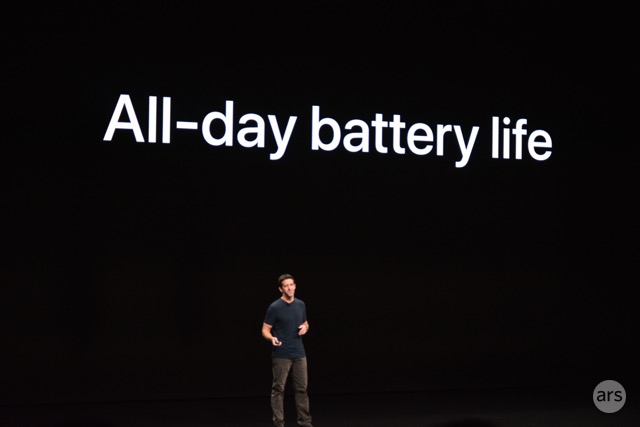 All-day battery life, according to Apple.