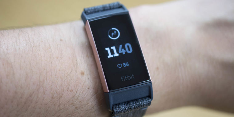 fitbit charge 3 tell time