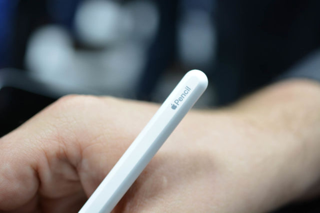 The newest Apple Pencil stylus. The first-gen fashion <a href=