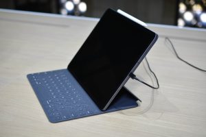 The iPad Pro in a keyboard configuration.