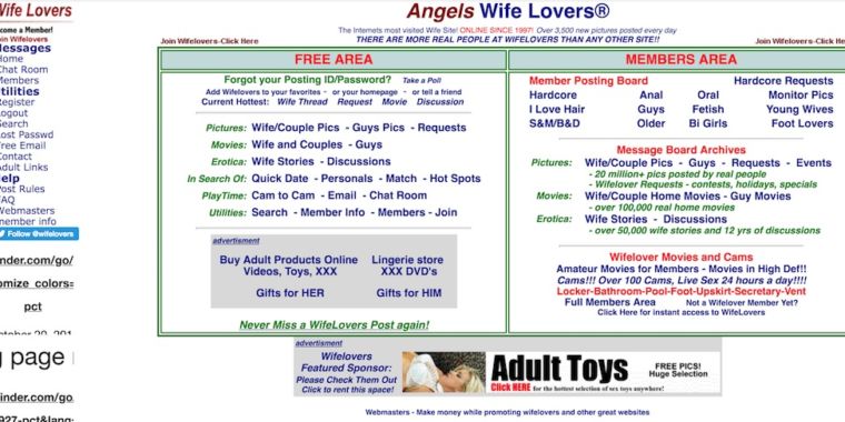 Hack On 8 Adult Websites Exposes Oodles Of Intimate User Data Ars 0856