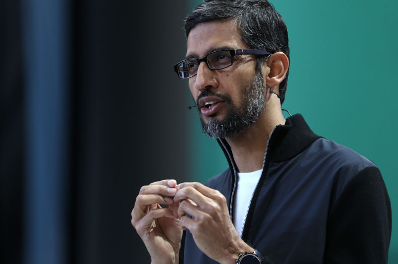 CEO of Google, Sundar Pichai, in 2017.