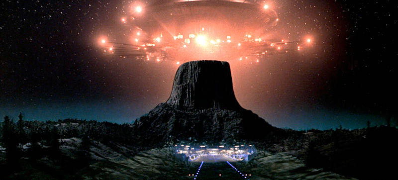 Image of an alien spacecraft from the movie Close Encounters of the Third Kind.