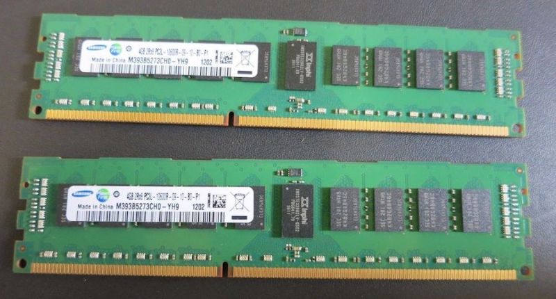A DDR3 DIMM with error-correcting code from Samsung. ECC is no longer an absolute defense against Rowhammer attacks.