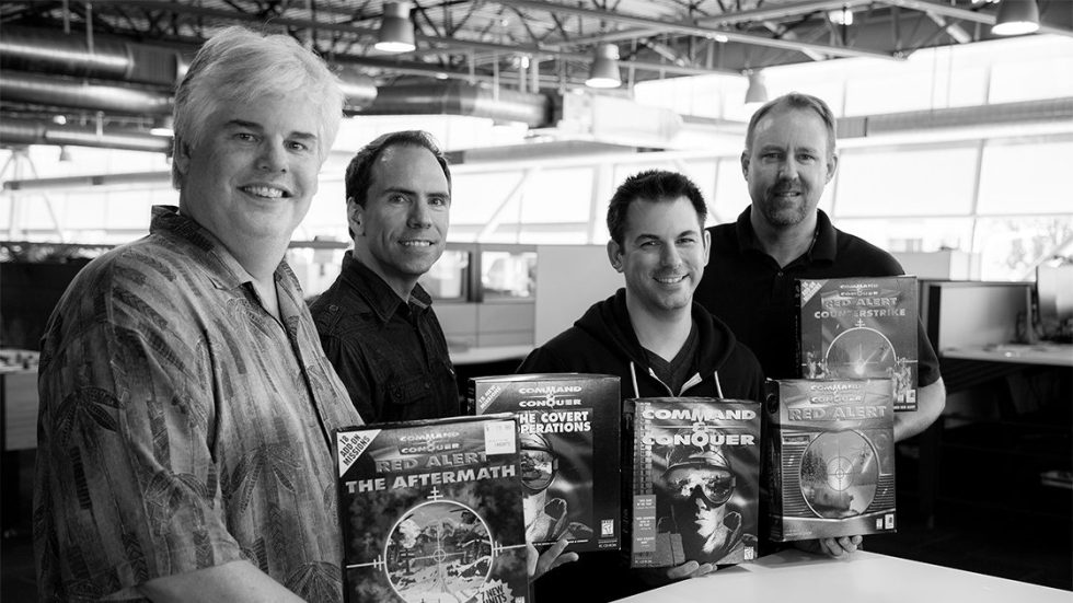 Petroglyph Games' <em>C&C</em> vets, L-R: Mike Legg, Frank Klepacki, Jim Vesella, Ted Morris.