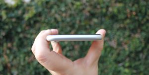 The top of the iPhone XR.