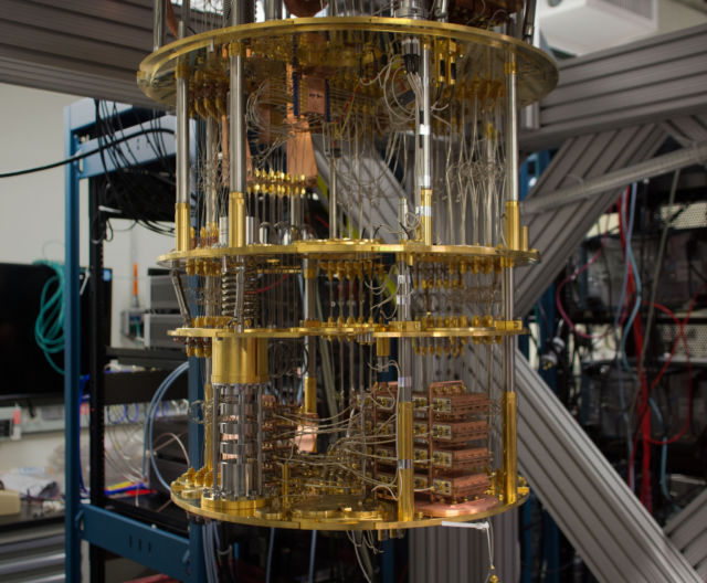 This isn't a Doctor Who set piece; it's an IBM "Q" commercially-available quantum computer.