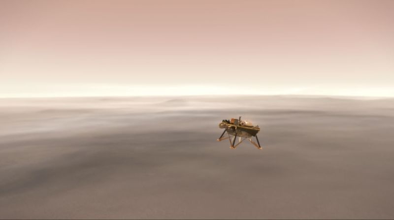 The InSight lander will attempt to reach the surface of Mars on Monday.