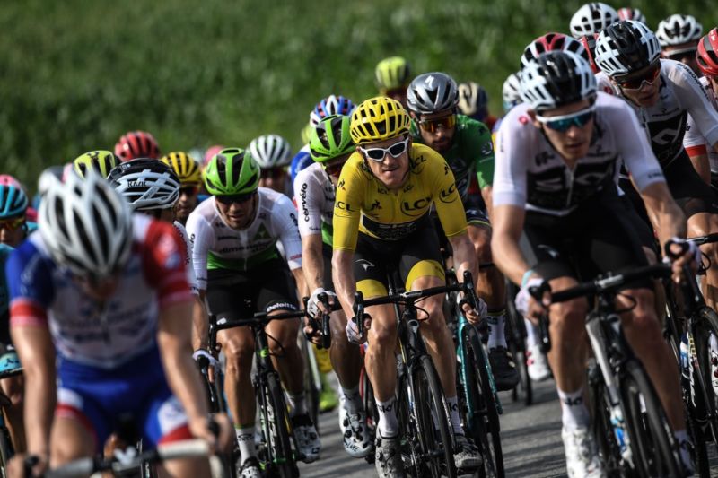 Cyclists hit the 18th stage between Trie-sur-Baise and Pau, southwestern France, in the 2018 Tour de France.