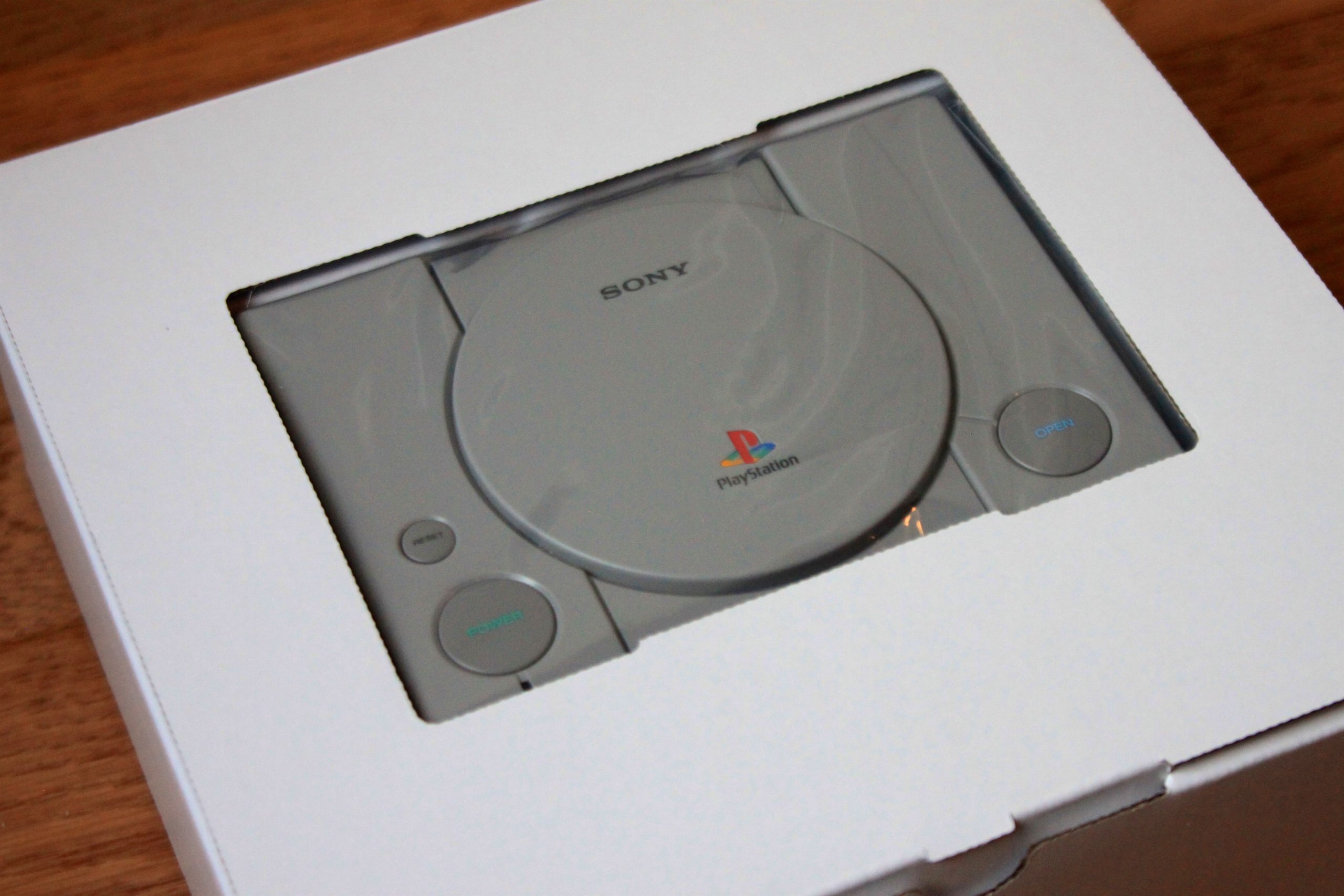 Store Sony PlayStation One Classic Console in Gray with Built-In Storage