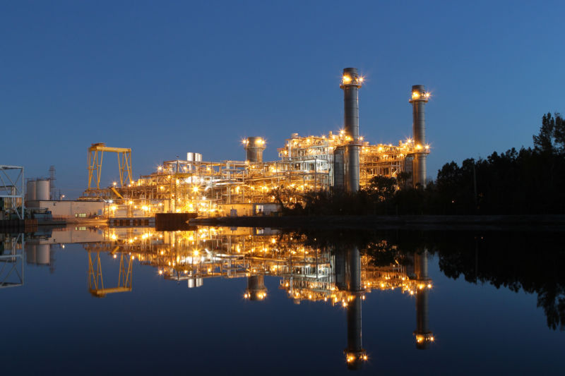 Shiny new natural gas power plants like this one in North Carolina have replaced a number of old coal-burning plants.