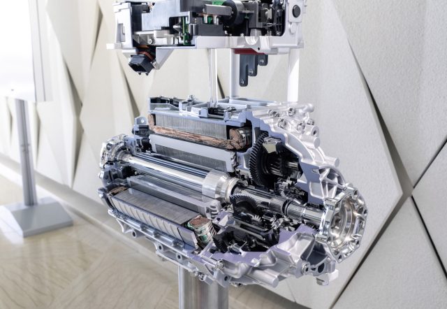 A cutaway of an e-tron motor.